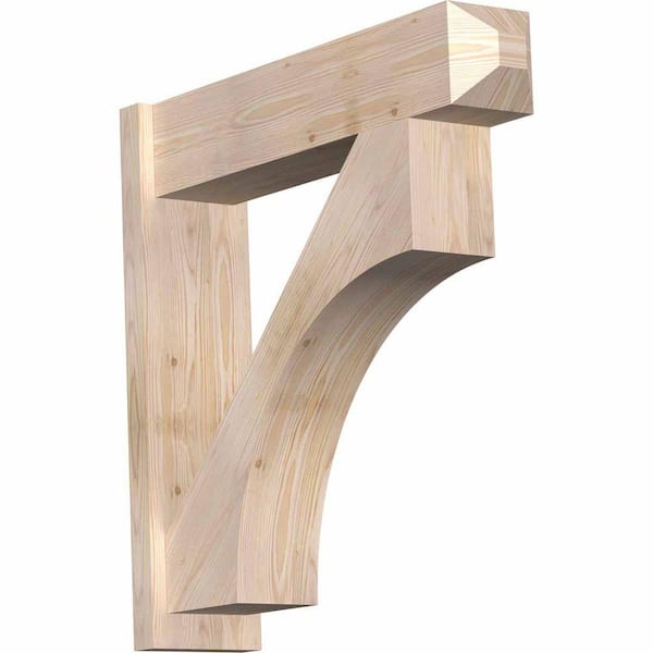 Ekena Millwork 8 in. x 32 in. x 32 in. Douglas Fir Westlake Craftsman Smooth Outlooker