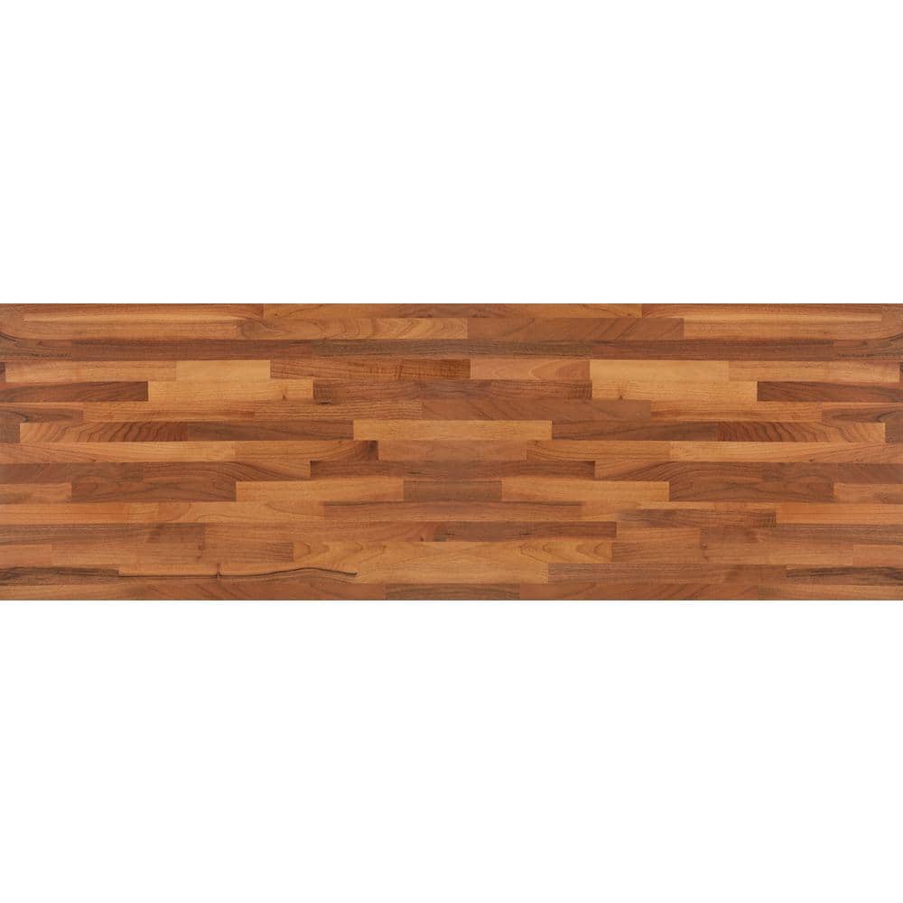 4 ft. L x 25 in. D Unfinished Walnut Butcher Block Countertop with Standard Edge price history on PriceWatchPro
