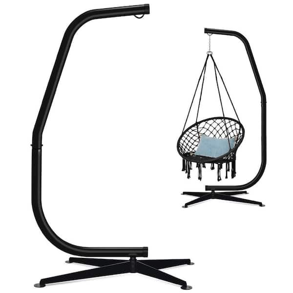 Best Choice Products 7 ft. Metal Hanging Hammock Stand in Black