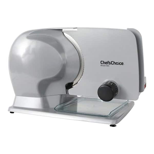 Chef'sChoice Model 665 Premium Electric Food Slicer - 8.5 in. Blade, Die Cast/Aluminum Body 6650000 - The Home Depot