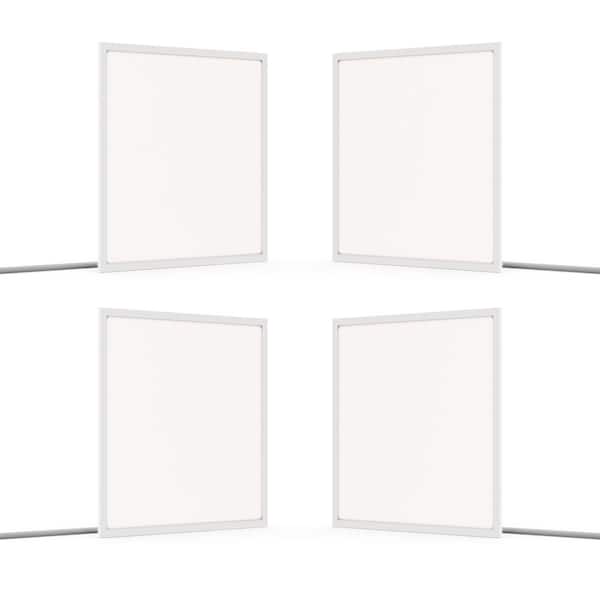InfiBrite 3CCT 2 ft. x 2 ft. Adjustable Lumen Backlit Integrated LED Flush Mount Indoor Flat Panel 0-10-Volt Dimmable Light 4-Pack