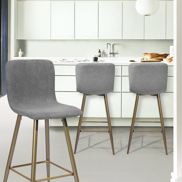 grey fabric breakfast bar stools