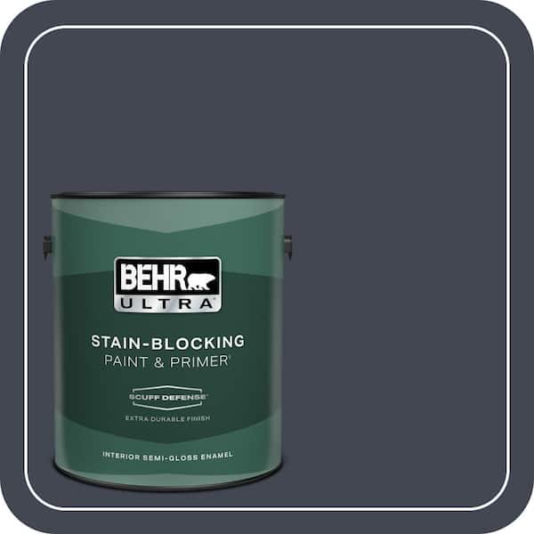 BEHR ULTRA 1 gal. #T11-2 Stiletto Extra Durable Semi-Gloss Enamel Interior Paint & Primer