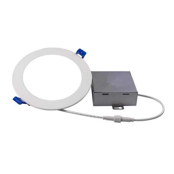 NICOR 4 in. Round 5000K Remodel IC-Rated Recessed Integrated LED Edge Lit Downlight Kit