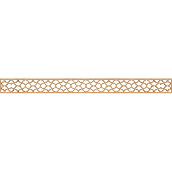 Ekena Millwork Resort Fretwork 0.375 in. D x 46.375 in. W x 4 in. L Maple Wood Panel Moulding