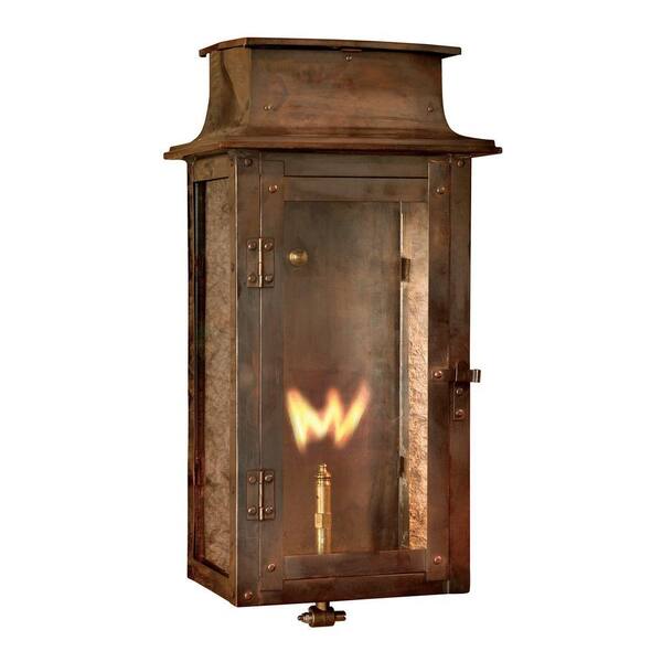 Titan Lighting Maryville Washed Pewter Gas Outdoor Wall Lantern Sconce