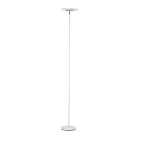 72 in. White LED Torchiere Floor Lamp