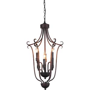 Maddy 6 Light Up Chandelier With Oil Rubbed Brown Finish