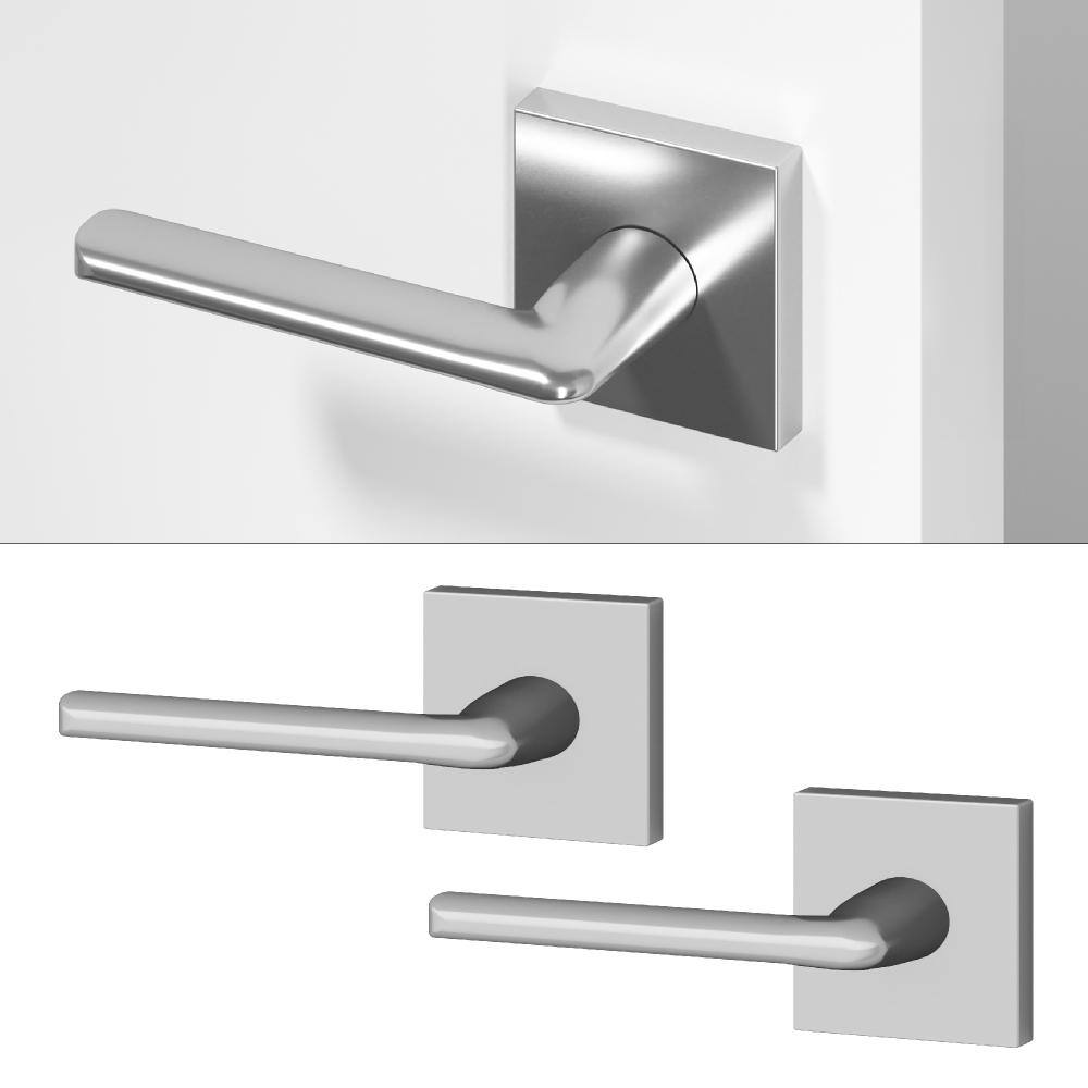 Mirra Metal Chrome Dummy Door Handle with Square Rosette 2-Pack price history on PriceWatchPro