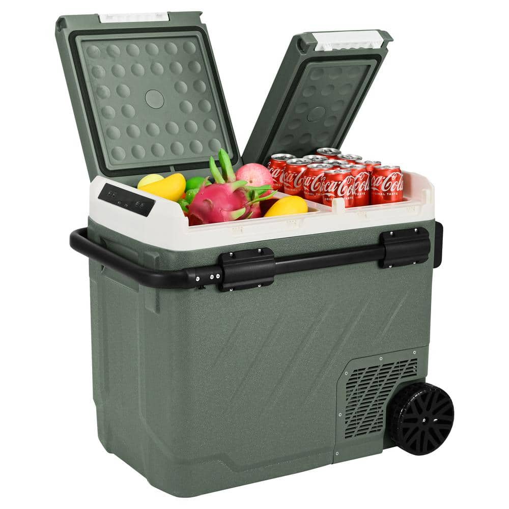 61 Qt. Portable Fridge Car Refrigerator Dual Zone Electric Cooler 12-Volt C