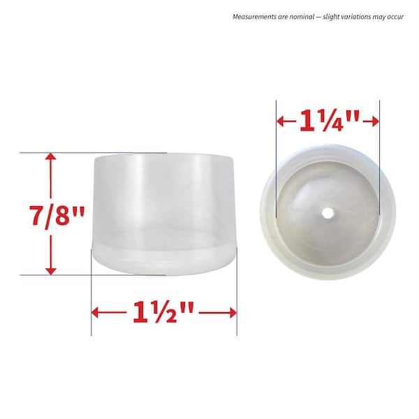 Everbilt 1-1/2 in. White Plastic Insert Patio Furniture Cups (4-Pack) 43040  - The Home Depot