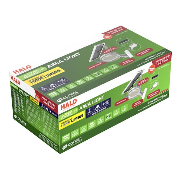 SBL 250-Watt Equivalent Integrated LED Gray MTN+D2D Outdoor Solar Barn Light, 10000 lumens at 5000K, weather resistant