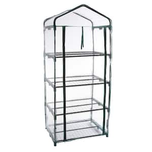 19 in. W x 27.5 in. x 63 in. H 4-Tier Portable Greenhouse with Cover
