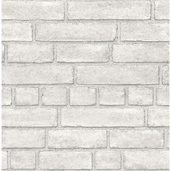 A-Street Prints Facade Off-White Brick Paper Strippable Roll Wallpaper (Covers 56.4 sq. ft.)