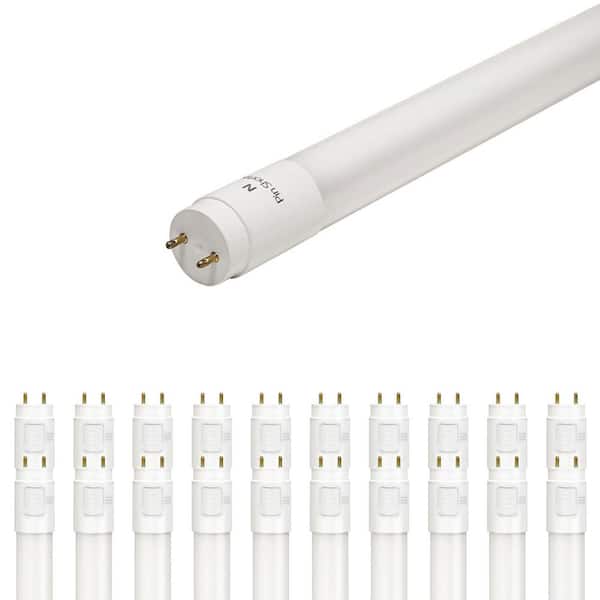 18-Watt 32-Watt Equivalent T8 Hybrid (A+B) Hybrid CCT Selectable 4 ft. 2450-2600 Lumens LED Light Tube Bulb (20-Pack)