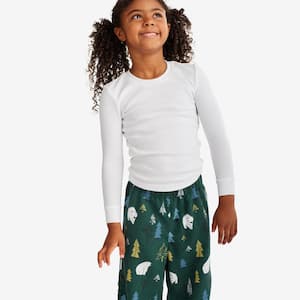 Company Cotton Family Flannel Kids Solid Top Pajama Set