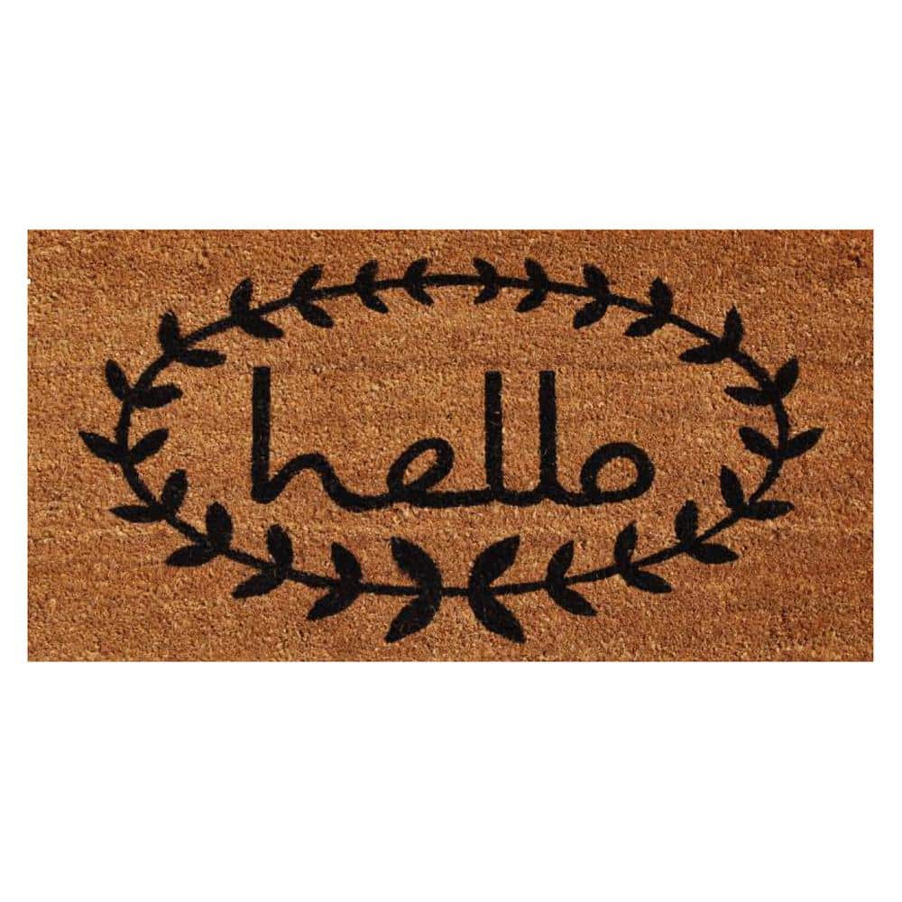 Calico Hello 36 in. x 72 in. Door Mat