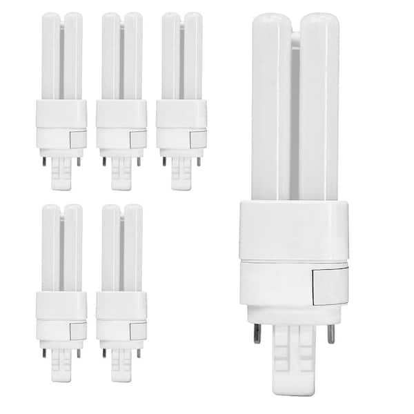 Feit Electric 13-Watt Equivalent PL Quad Tube CFLNI Bi-Pin Plugin GX23-2 Base CFL Replacement LED Light Bulb Cool White 4100K (6-Pack)