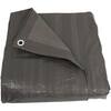 Sunnydaze 12 ft. x 16 ft. Reversible Dark Grey Waterproof Multi Purpose Poly Tarp FI-DGT1216