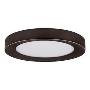 Calloway 13 in. Bronze Integrated LED 5CCT Flush Mount