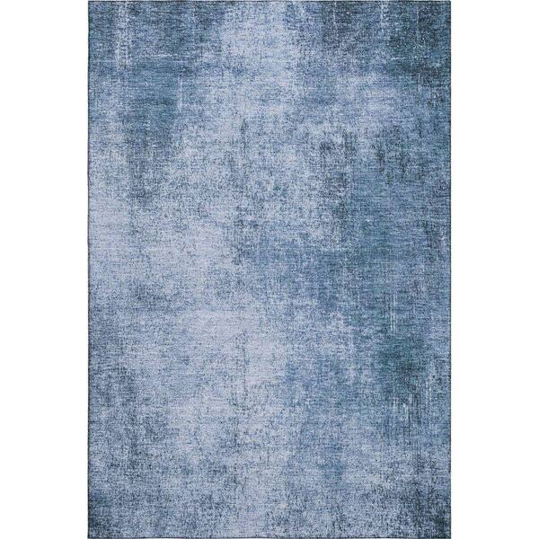 Mayfield Premium Machine Washable Abstract AMF1903 Blue 10 ft. x 14 ft. Area Rug