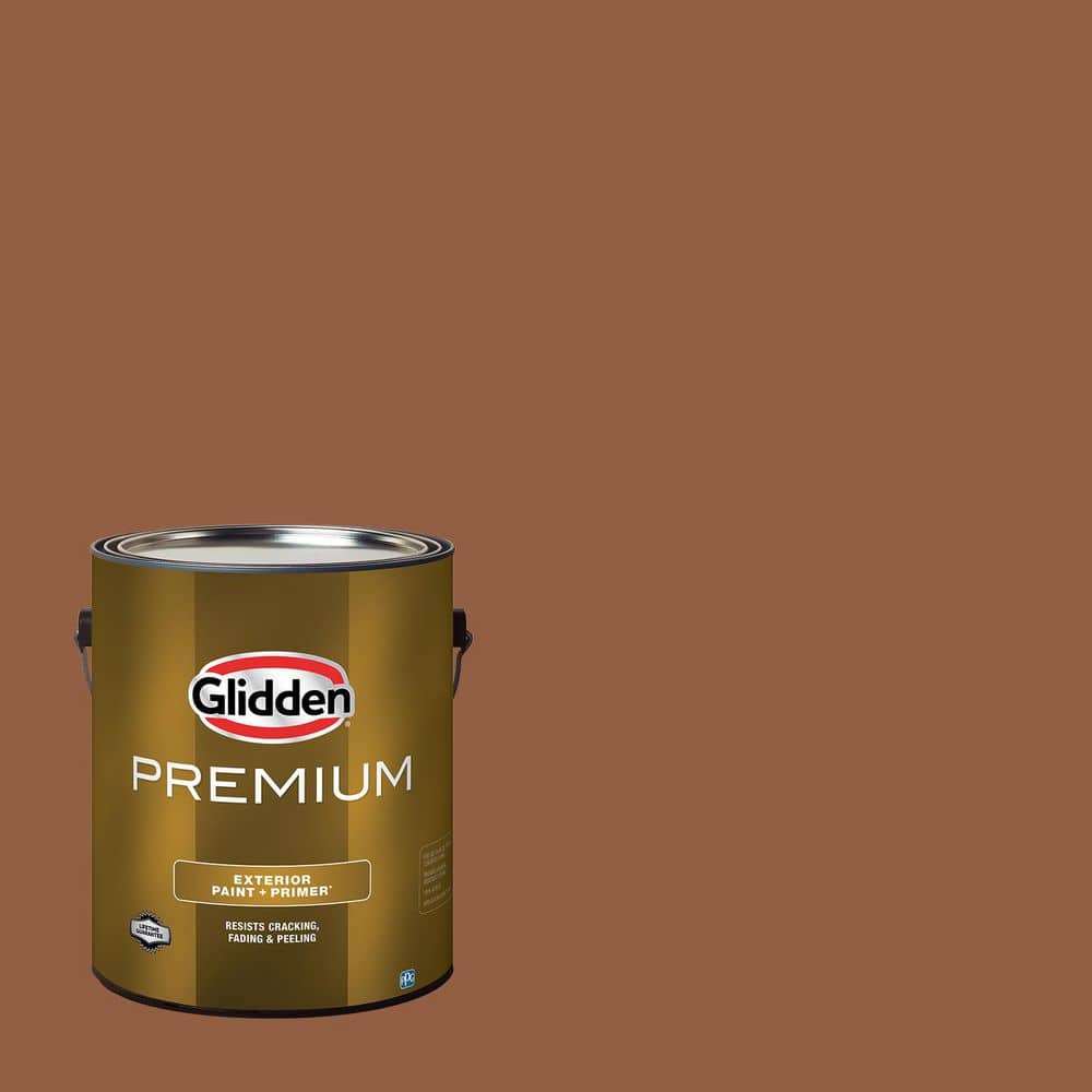 Glidden Premium 1 gal. PPG1069-7 Cinnamon Spice Satin Exterior
