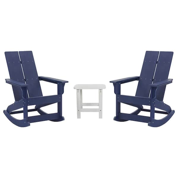 Carnegy Avenue White 3-Piece Plastic Patio Conversation Set