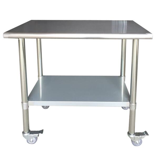 sportsman stainless steel kitchen utility table