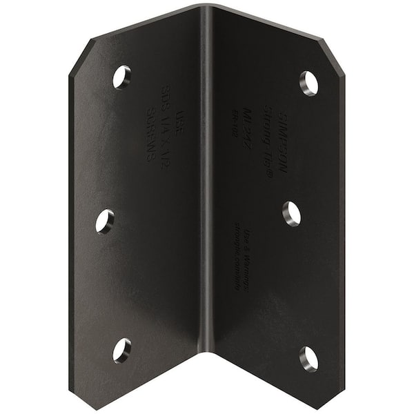 Outdoor Accents MLPC 2 in. x 4 in. 12-Gauge ZMAX, Black Powder-Coated Medium L Angle