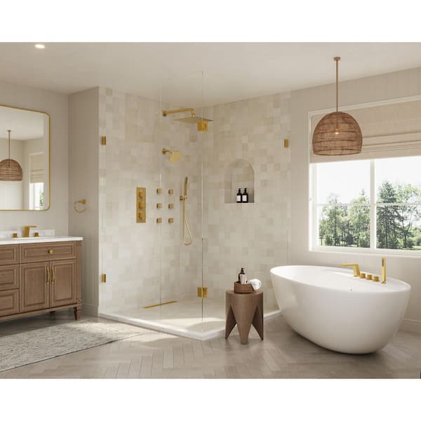 YAWWALK Thermostatic Triple Handles 8-Spray Dual Shower Head