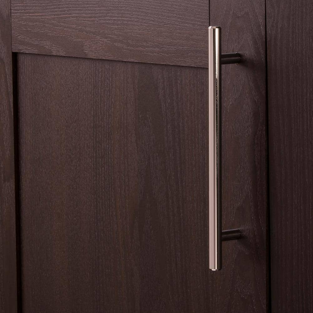 8.63-Inch Chrome Cylindrical Bar Pulls with Mounting Hardware