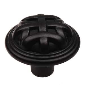 1-1/4 in. Dia Oil Rubbed Bronze Round Braided Cabinet Knobs (10-Pack)