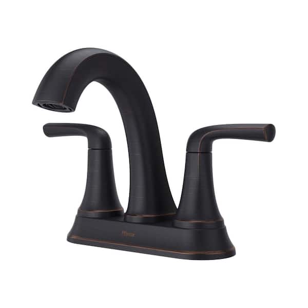 Pfister Ladera 4 in. Centerset Double Handle Bathroom Faucet in Tuscan Bronze