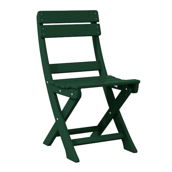 WESTIN OUTDOOR Laguna Outdoor Patio Plastic All Weather Folding Dining Chair in Dark Green