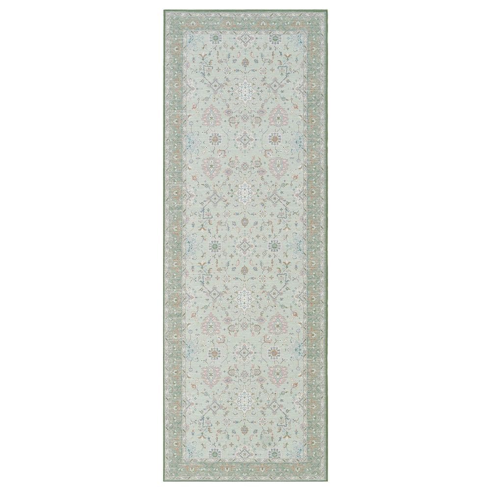Aure Chenille Sage 2 ft. x 8 ft. Woven Floral Polyester Area Rug price history on PriceWatchPro