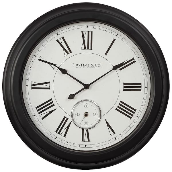 FirsTime & Co. FirsTime & Co. Black Everett Wall Clock 40245