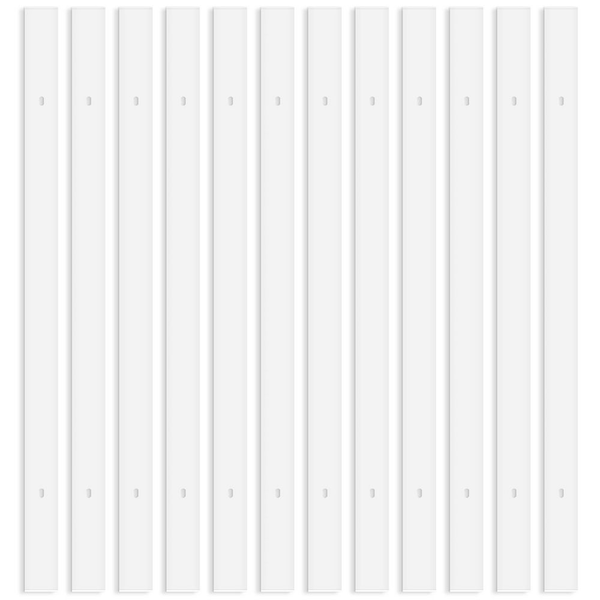 2FT H Track Lighting Rail, Single Circuit 120V H-Type Track System, Compatible with Standard H Track Heads White 12 Pack
