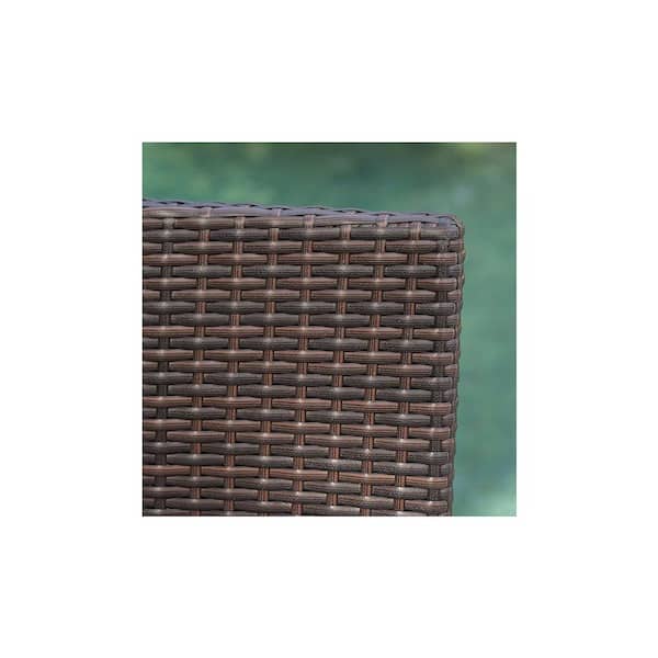 Multibrown Wicker Foldable Chair Outdoor Bar Stool (2-Pack) ZN