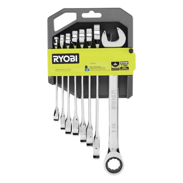 Metric Ratcheting Combination Wrench Set (8-Piece)