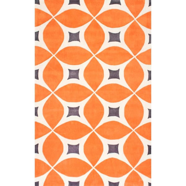nuLOOM Gabriela Contemporary Deep Orange 9 ft. x 12 ft. Area Rug