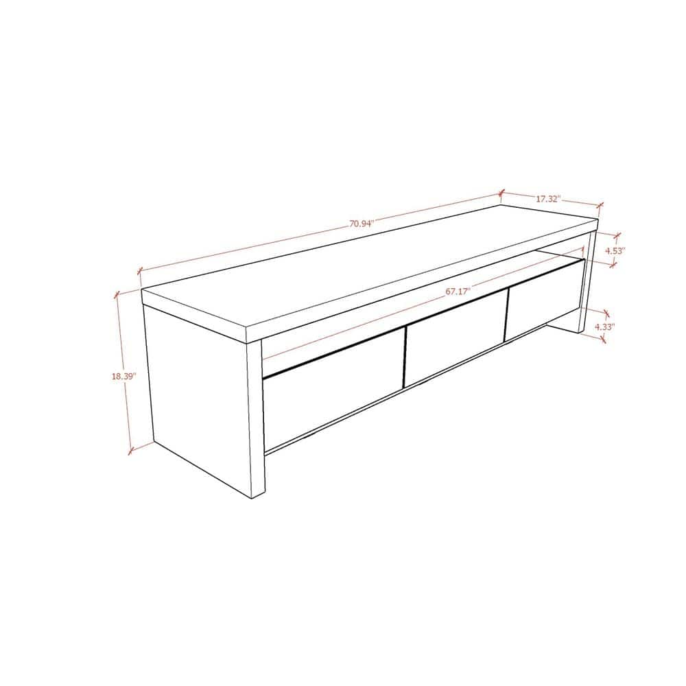 Sylvan Maple Cream Modern TV Stand with Discreet Storage