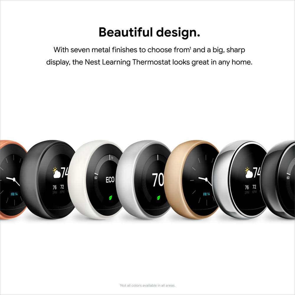 Nest Learning Thermostat - Smart Wi-Fi Thermostat - White