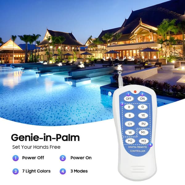 YIYIBYUS 11.6 in. 12-Volt 54-Watt Pool Light Underwater Color