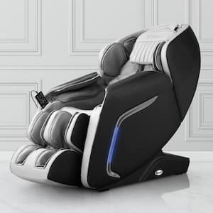 Cosmo Black Faux Leather Reclining Massage Chair with Voice Recognition and BlueTooth Speakers