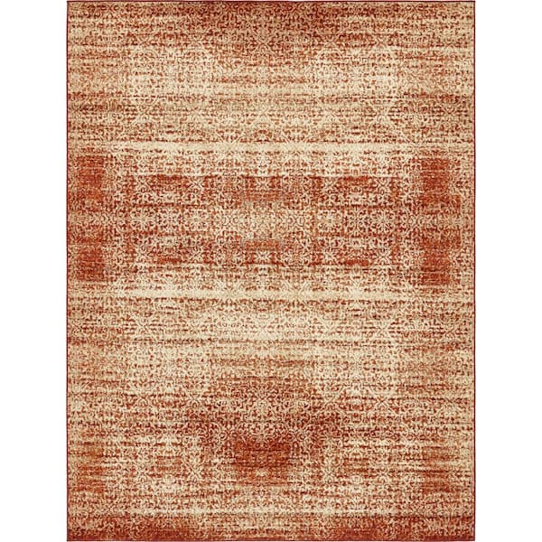 Unique Loom Autumn Traditions Terracotta 9' 0 x 12' 0 Area Rug