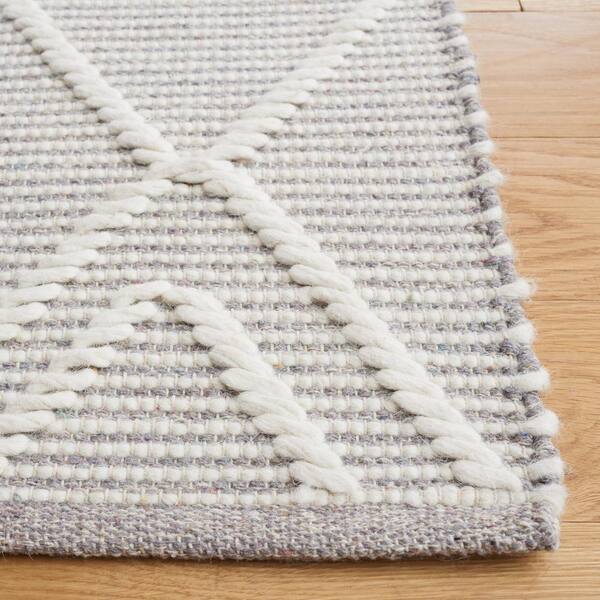 SAFAVIEH Natura Gray/Ivory 8 ft. x 10 ft. Diamond Area Rug NAT832F-8 - The  Home Depot