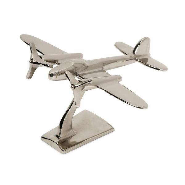 Home Decorators Collection 9 in. H Up and Away Silver Statue