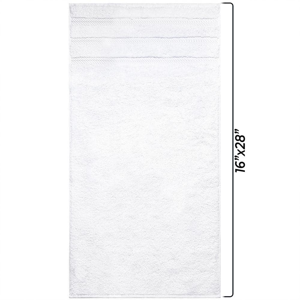 Luxury White Turkish Cotton 4-Piece Hand Towel Set