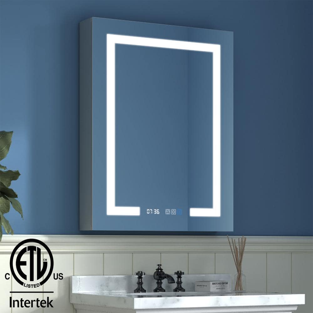 24 in. W x 32 in. H Surface/Recessed Rectangular LED Dimmable Lighted Medic