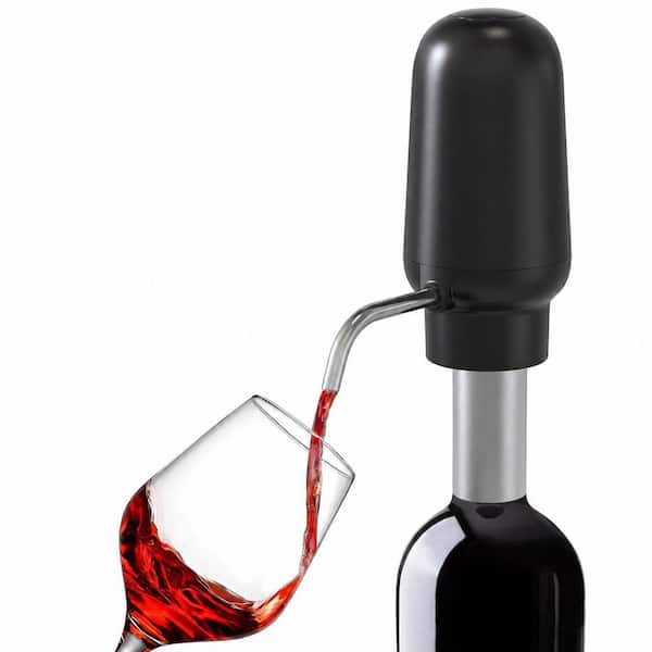 Stainless Steel Silicone Electric Wine Aerator Dispenser with USB-C Port for Flavor Enhancement, 1 Piece